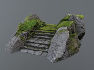 Ruin Stairs Model 3D