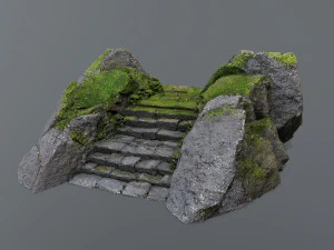 Ruin Stairs 3D Model
