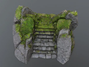 Ruin Stairs 3D Model