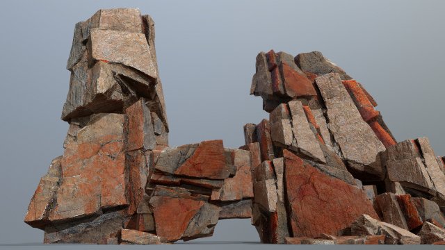Desert rocks 3D 模型 .c4d .max .obj .3ds .fbx .stl .blend 