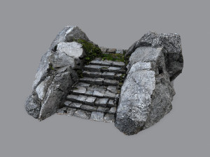 Ruin Stairs 3D Model