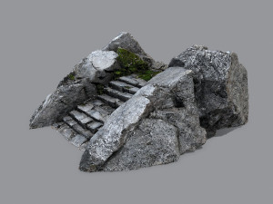 Ruin Stairs 3D-Modell