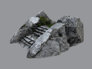 Ruin Stairs 3D Model