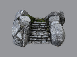 Ruin Stairs 3D-Modell