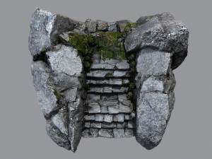 Ruin Stairs 3D-Modell