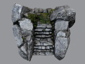 Ruin Stairs 3D Model