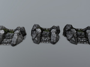 Ruin Stairs 3D-Modell