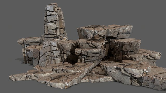 Cliff rocks 3D-Modell .c4d .max .obj .3ds .fbx .stl .blend 
