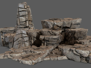 Cliff rocks 3D-Modell