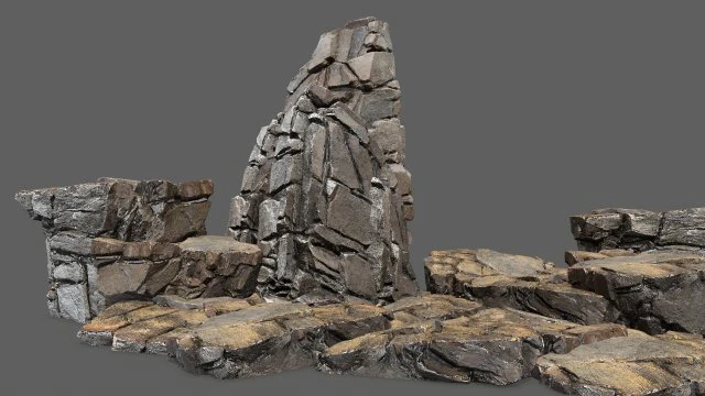 Desert rocks 3D Model .c4d .max .obj .3ds .fbx .stl .blend 