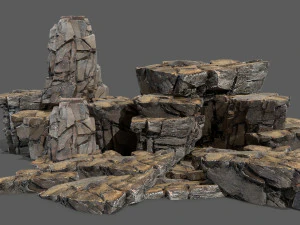 Desert rocks 3D Model