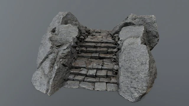 Stairs 3D Model .c4d .max .obj .3ds .fbx .stl .blend 