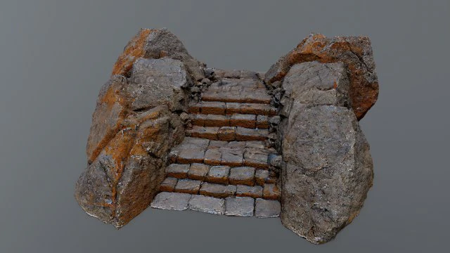 Stairs 3D Model .c4d .max .obj .3ds .fbx .stl .blend 