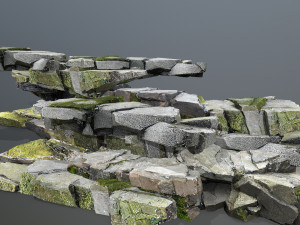 Cliff rocks 3Dモデル