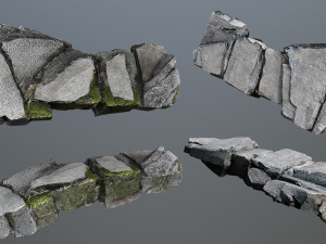 Cliff rocks 3Dモデル