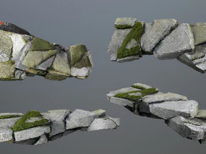 Cliff rocks 3D Model