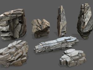 Cliff rocks 3D मॉडल