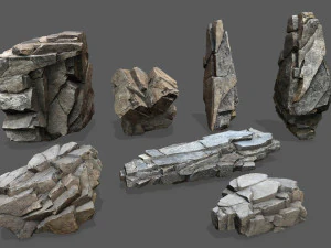 Cliff rocks 3D Model