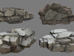Cliff rocks 3D Model