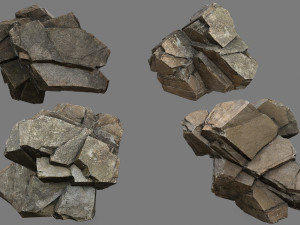 Cliff rocks 3D Model