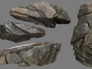 Cliff rocks 3D Model