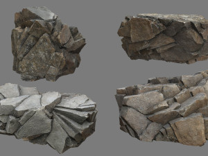 Cliff rocks 3D Model