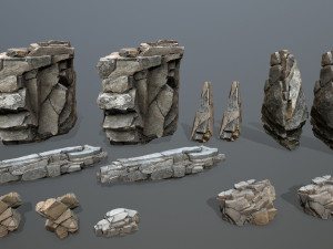 Cliff rocks 3D Model