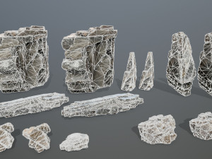 Cliff rocks 3D Model