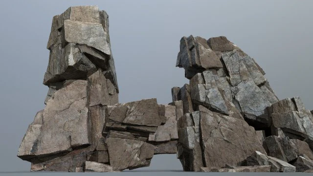 Cliff rocks 3D Model .c4d .max .obj .3ds .fbx .stl .blend 