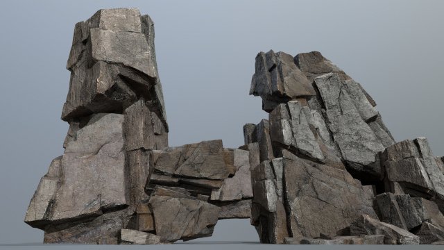 Cliff rocks Model 3D .c4d .max .obj .3ds .fbx .stl .blend 