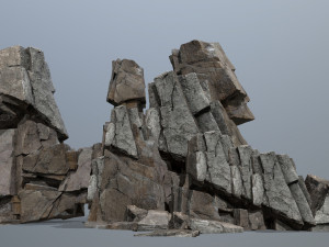 Cliff rocks Model 3D