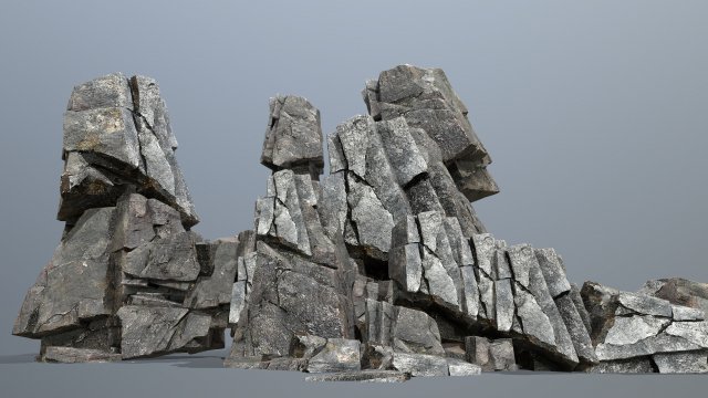 Cliff rocks 3D 모델 .c4d .max .obj .3ds .fbx .stl .blend