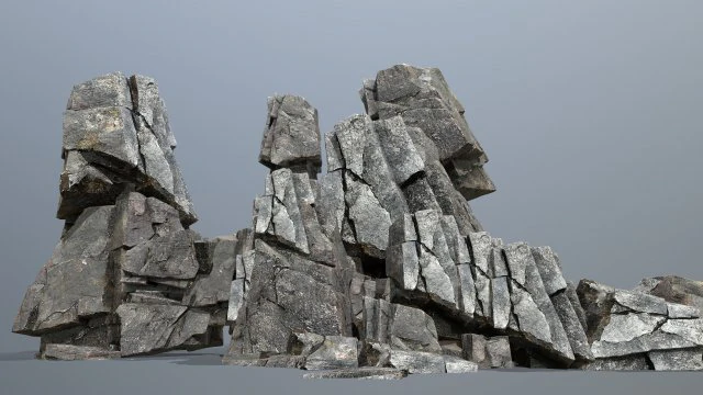 Cliff rocks 3D Model .c4d .max .obj .3ds .fbx .stl .blend