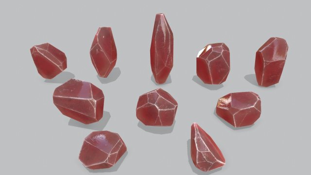 Crystal set 3D Model .c4d .max .obj .3ds .fbx .stl .blend 