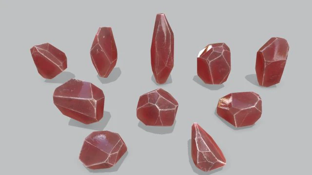 Crystal set 3D Model .c4d .max .obj .3ds .fbx .stl .blend 