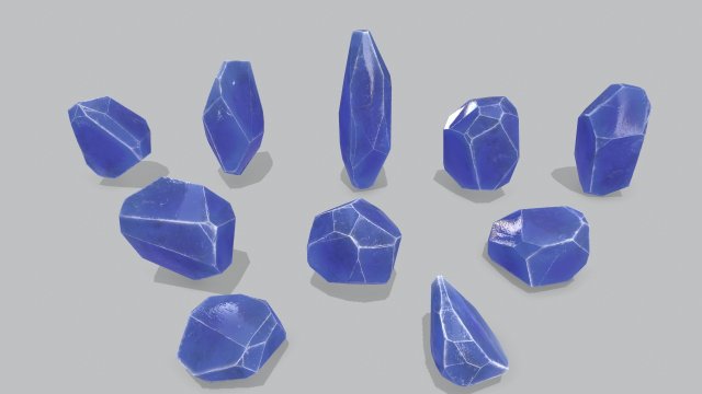 Crystal set 3D Model .c4d .max .obj .3ds .fbx .stl .blend 