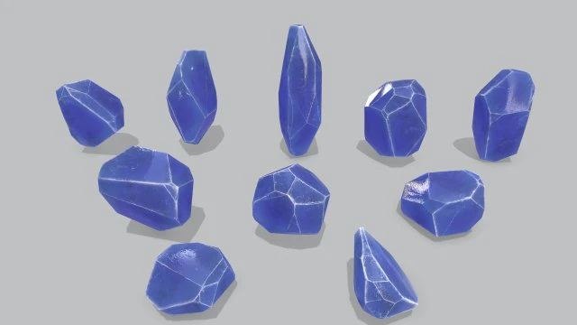 Crystal set 3D Model .c4d .max .obj .3ds .fbx .stl .blend 