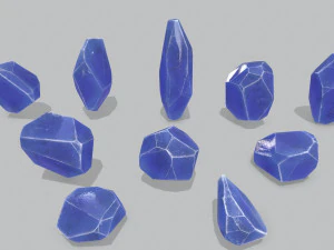 Conjunto de cristal Modelo 3D