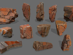 Desert rocks 3D Model