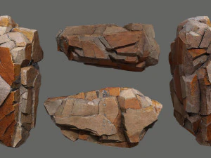 Desert rocks 3D Model