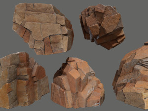 Desert rocks 3D Model