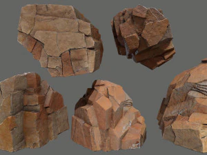 Desert rocks 3D Model