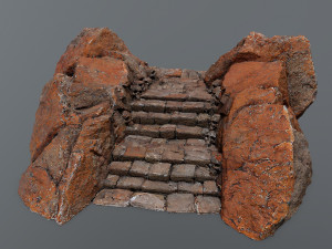 Ruin Stairs 3D Model