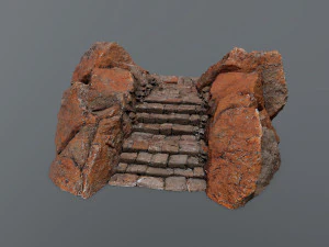 Ruin Stairs 3D Model