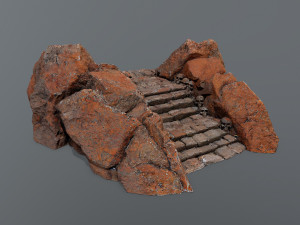 Ruin Stairs Modello 3D