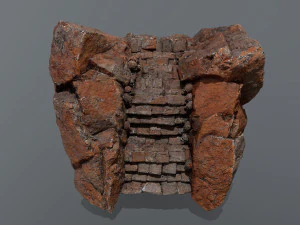 Ruin Stairs 3D Model