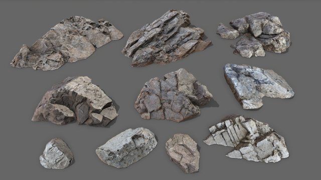Desert rocks 3D मॉडल .c4d .max .obj .3ds .fbx .stl .blend 