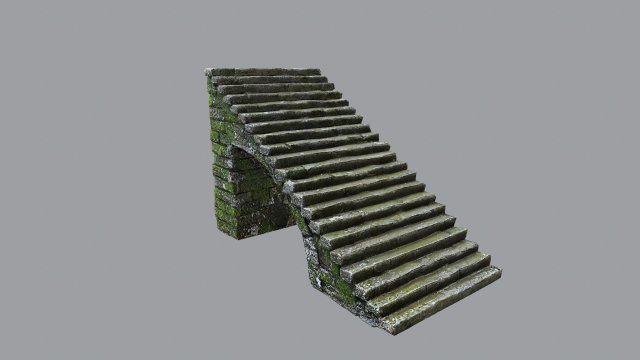 Stairs 3D Model .c4d .max .obj .3ds .fbx .stl .blend 