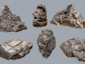 Desert rocks 3D Model
