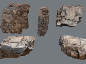 Desert rocks Model 3D